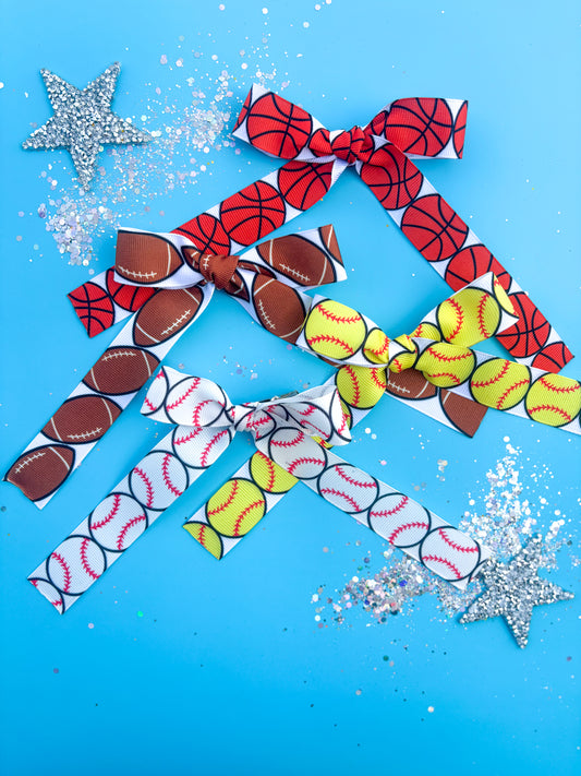 Sports Large Ribbon Bow