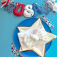 Crisp White Ribbed Baby Bow Turban