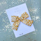 Golden Floral Medium Bow