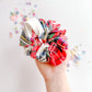 White Plaid Oversized Scrunchy