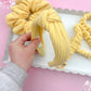 Butter Yellow Ribbed Teacher Gift Set- Lanyard| Knotted Headband| Scrunchie