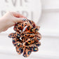 Silk leopard scrunchie in regular and oversized sizes – satin animal print hair accessory for women, teens, and girls