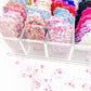 Blue Pink Dot Glitter Single Snap Clip