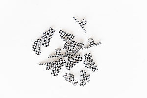 Black White Checkered Claw Clips