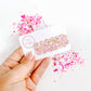 Gold & Pink Glitter Single Snap Clip
