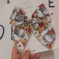Oversized White Pooh Bear Bow