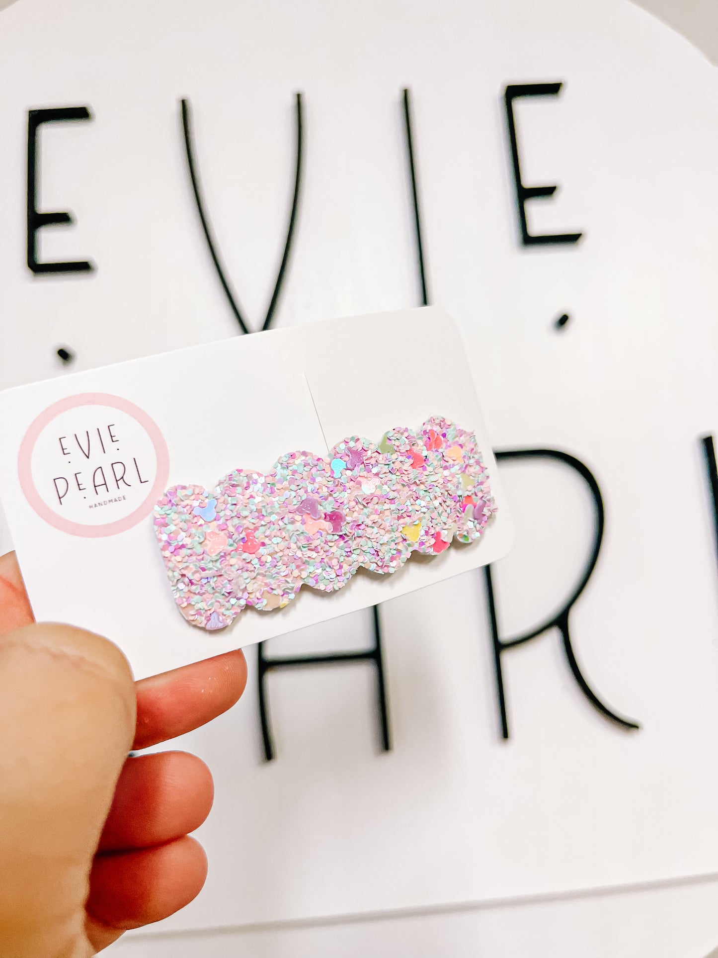 Glitter Modern Mous Snap Clip