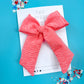 Red Gingham Crinkle XL Pinwheel Bow