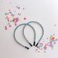 Blue & Silver Glitter Headband
