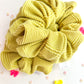 Lime Ribbed Oversized Scrunchy