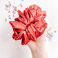 Rust Velvet Oversized Scrunchy