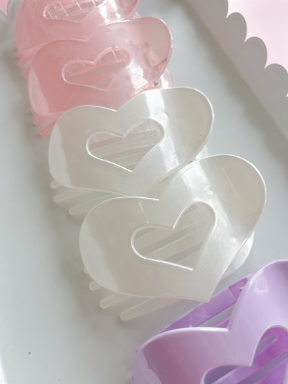Flat Heart Claw Clip