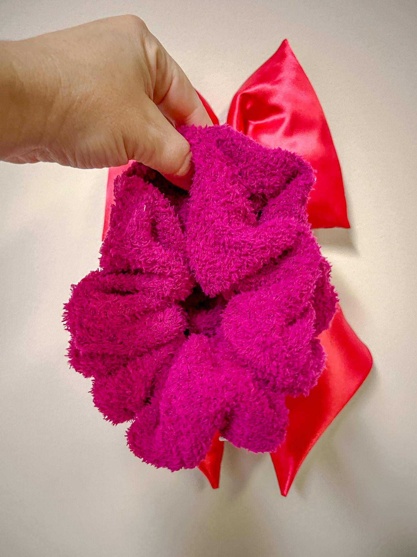 Plum Sherpa Oversized Scrunchy