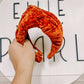 Pumpkin Spice Crushed Velvet Knotted Headband