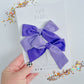 KSU Purple Colorblock Medium Pinwheel Pigtail Bows