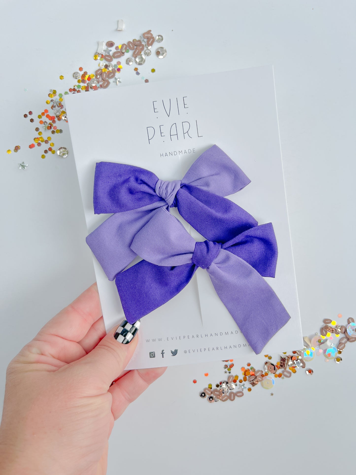 KSU Purple Colorblock Medium Pinwheel Pigtail Bows