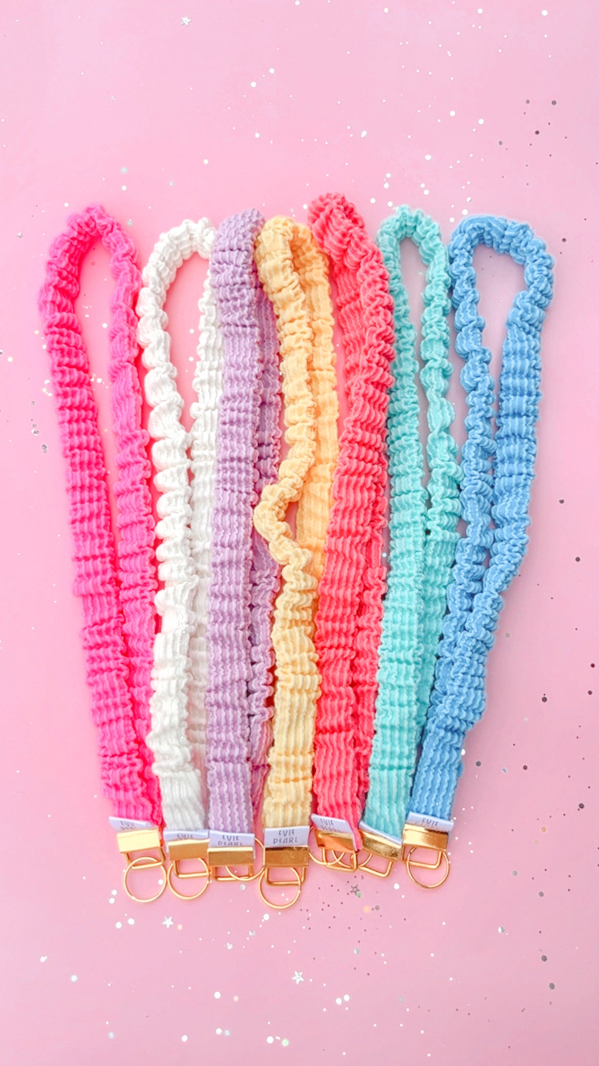 Bubblegum Pink Ribbed Teacher Gift Set- Lanyard| Knotted Headband| Scrunchie