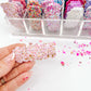 Blue Pink Dot Glitter Single Snap Clip