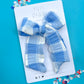 Blue Gingham Crinkle XL Pinwheel