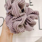 Gray Plum Ribbed Oversized Scrunchy