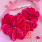 Rosie Pink Velvet Oversized Scrunchy