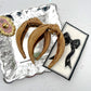 Gold Ribbed Knotted Headband for Girls & Women
