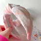 Heirloom Patchwork Pinks Quilted Knotted Headband