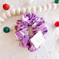 Purple White Oversized Scrunchy