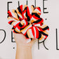 Black White Red Gold Oversized Scrunchie