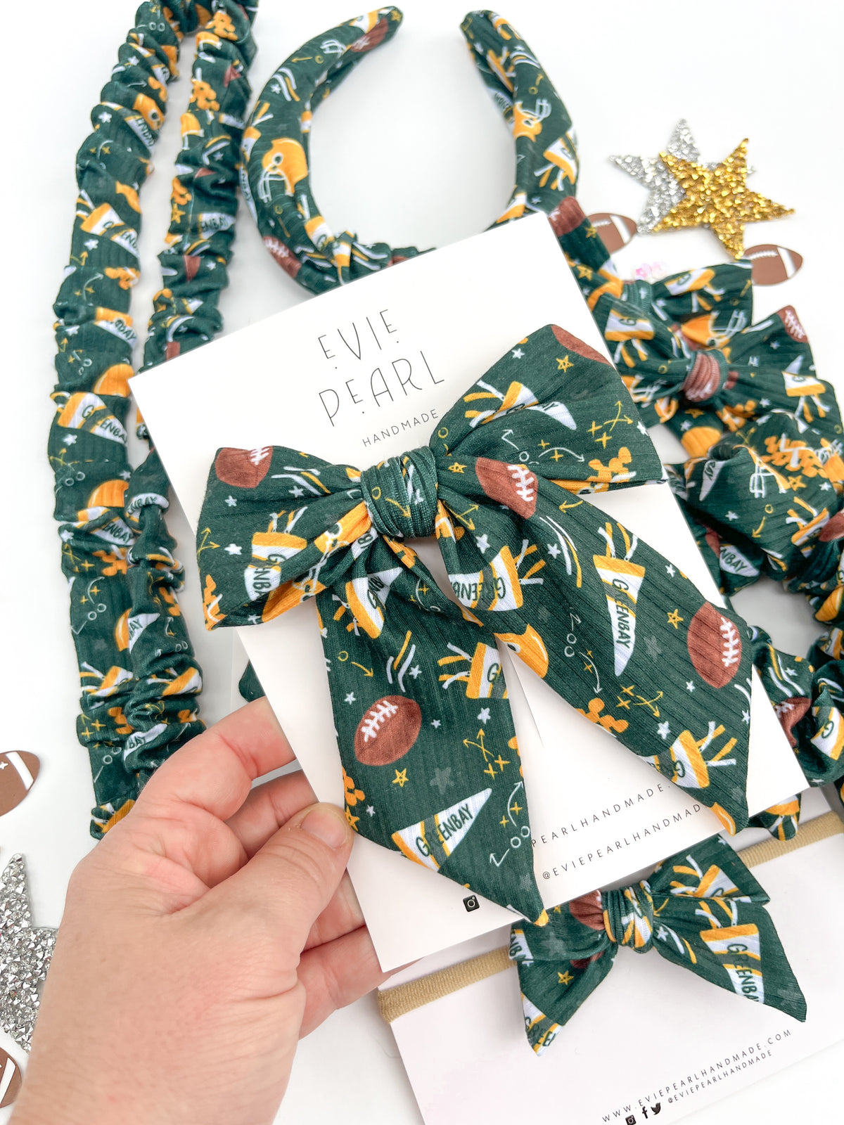 Green Bay Packers Hair Accessories | Bows, Scrunchies & Headbands