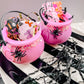 Mini Pink Spider Glitter Cauldron Filled With Snap Clips
