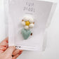 Daisy and blue heart felt clip set
