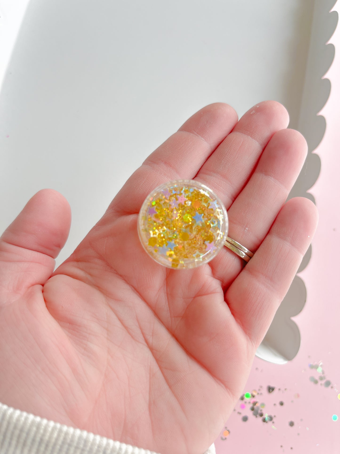 Gold Stars Hair Glitter Gel