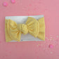 Butter Yellow Baby Bow Turban