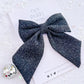 Black Vintage Tweed Sailor Bow