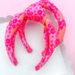 Pink & Orange Daisy Knotted Headband