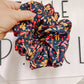 Black Red Gold Bows Scrunchy