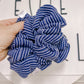 Navy Ribbed Oversized Scrunchy