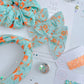 Orange Glitter Single Snap Clip Barrette