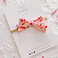 Pink Candy Cane Small Bow Nylon Headband