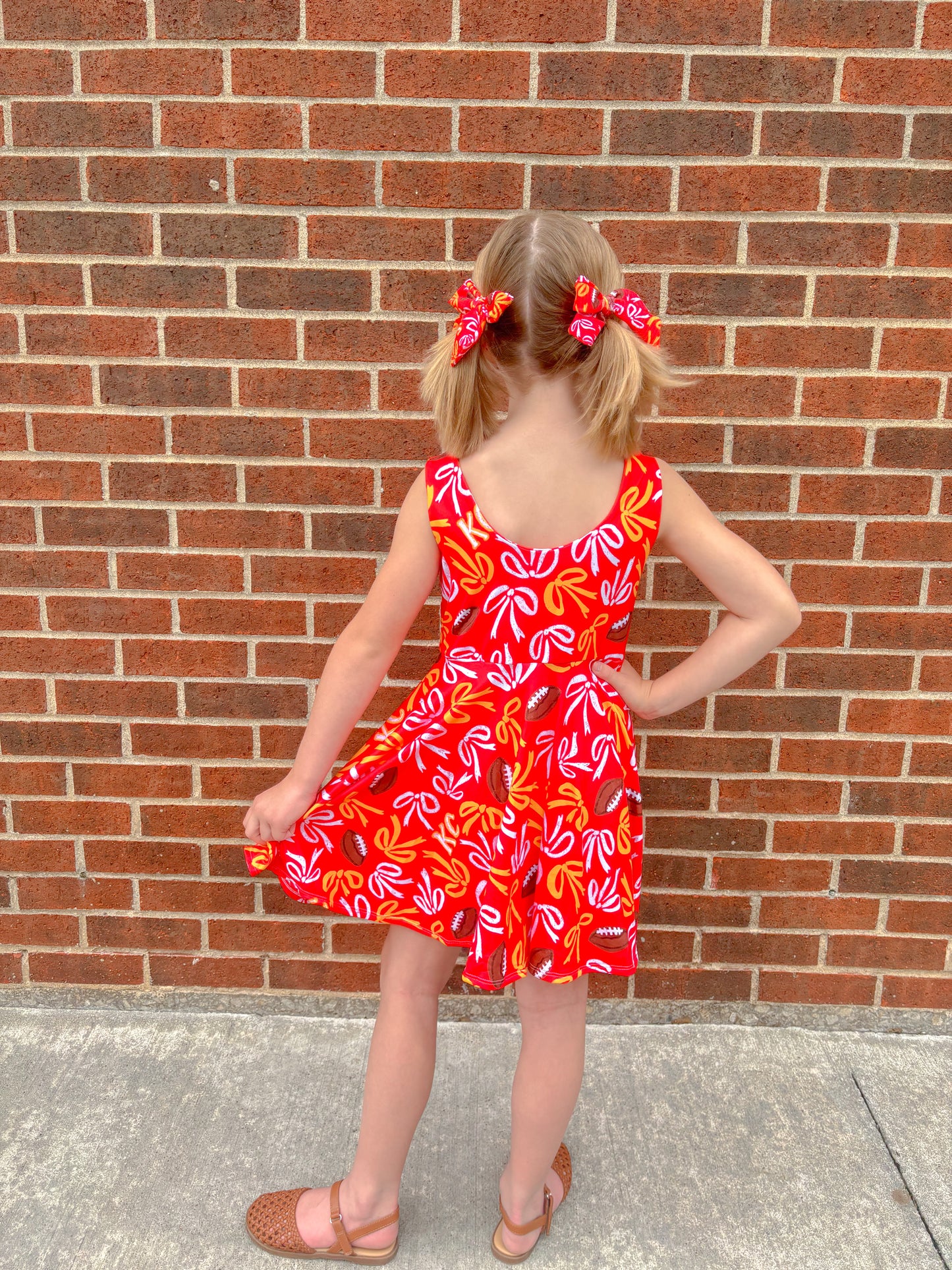 Red Bows KC Medium Pigtails