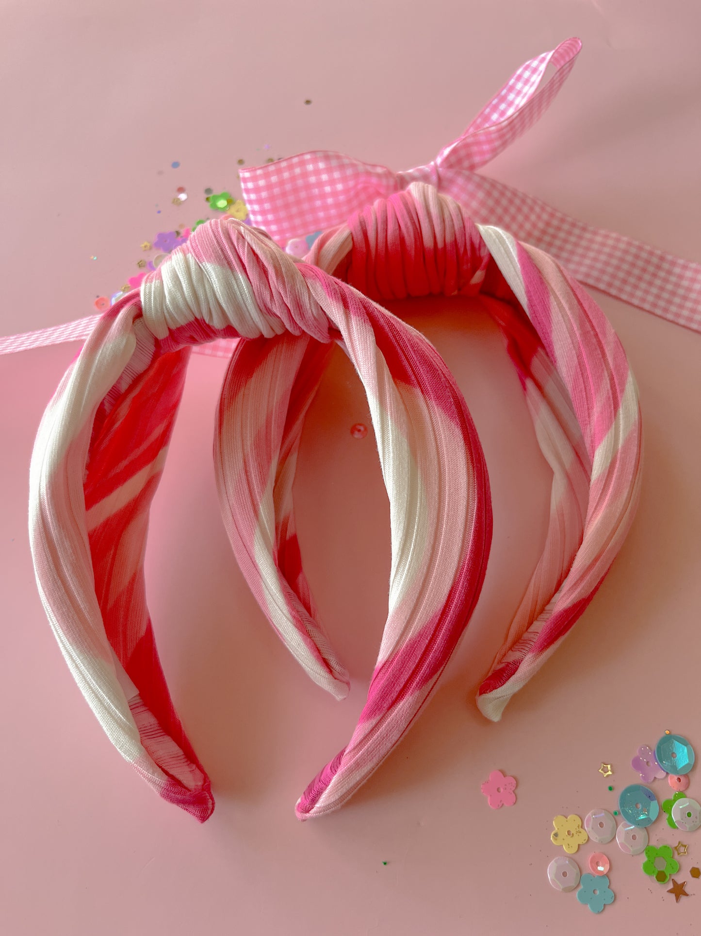 Pink Swirl Knotted Headband