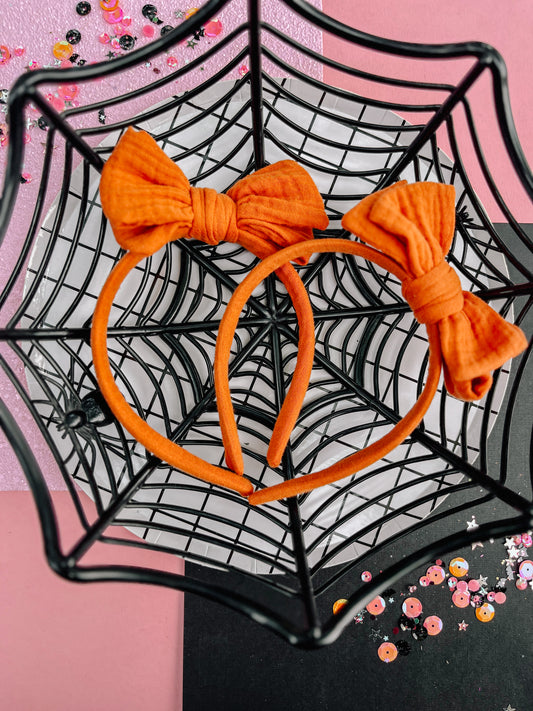 Orange| Bow Headband for Girls