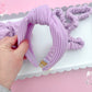 Lilac Ribbed Teacher Gift Set- Lanyard| Knotted Headband| Scrunchie