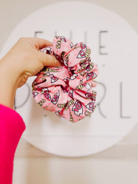 Pink Chiefs Oversized Scrunchie