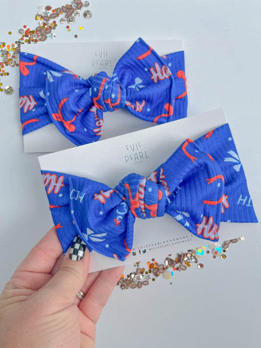 KU Rockchalk Jayhawk Baby Bow Turban
