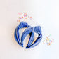 Blue Velvet Rhinestone Bow Knotted Headband