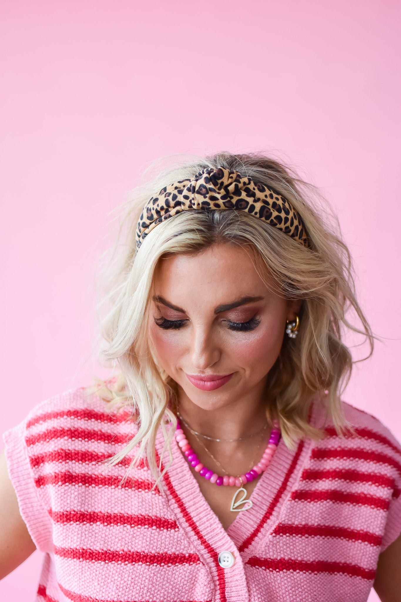 Leopard Knit Knotted Headband for Girls & Women