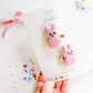 Pink Peep Pigtail Clips