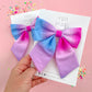 Ombre Pink Purple Blue Medium Sailor Bow